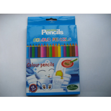 Crayon de couleur en bois naturel cru de vente chaude (XL-02001)